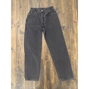 Y2K Levi’s 560 Jeans Women 6 Mis Loose Fit Straight Leg Black Vintage USA Denim